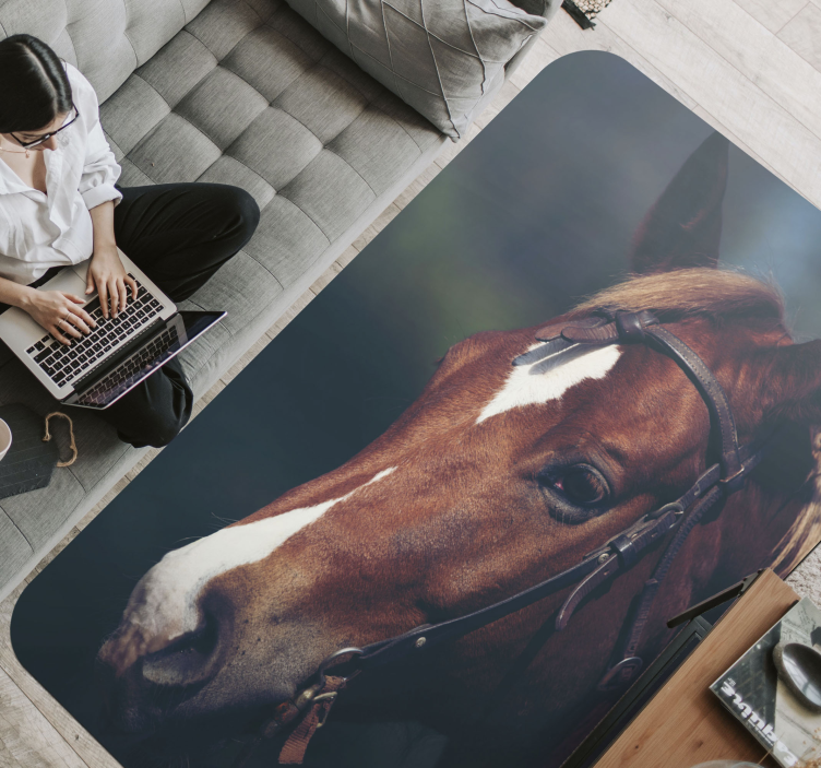 Majestic horse head animal vinyl carpet - TenStickers