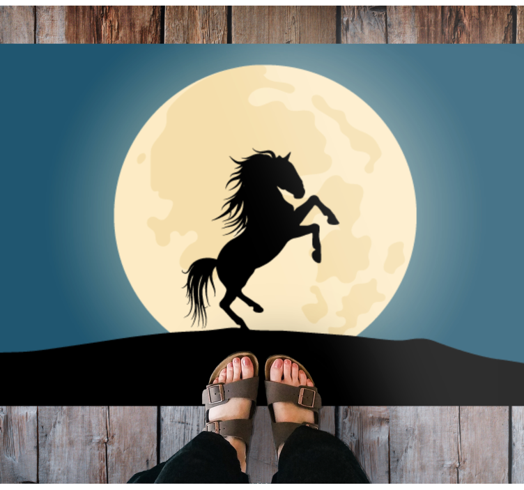 Majestic Horse Silhouette kids vinyl carpet - TenStickers