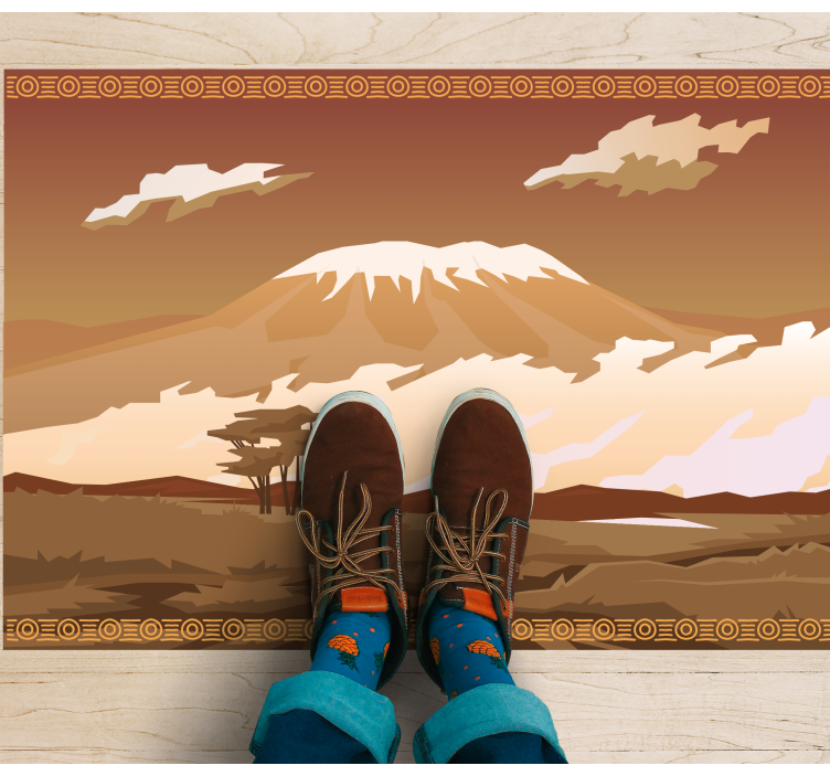 Majestic mountain view nature vinyl carpet - TenStickers