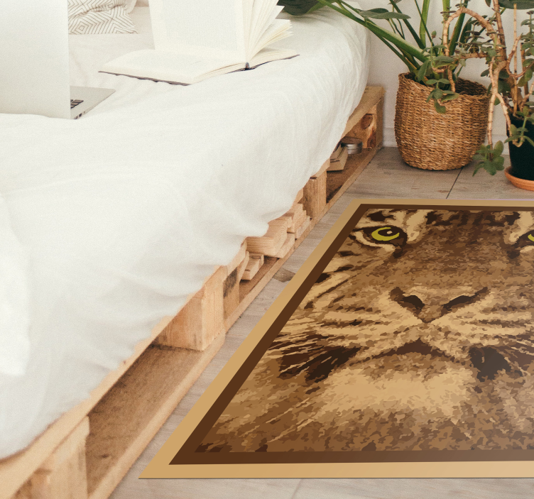 Majestic tiger face animal vinyl carpet - TenStickers