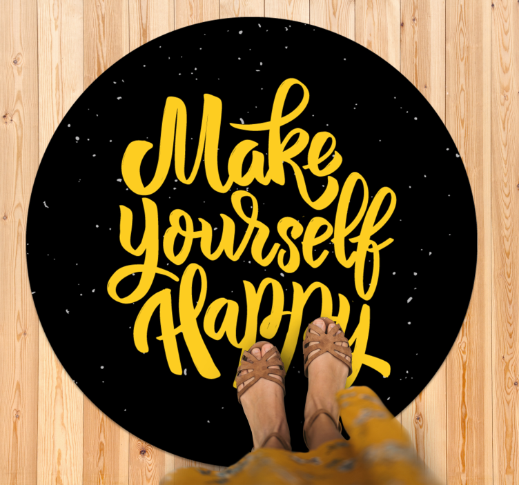 Make yourself happy custom vinyl carpet - TenStickers