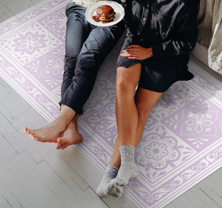 Mandala Elegance bathroom vinyl carpet - TenStickers