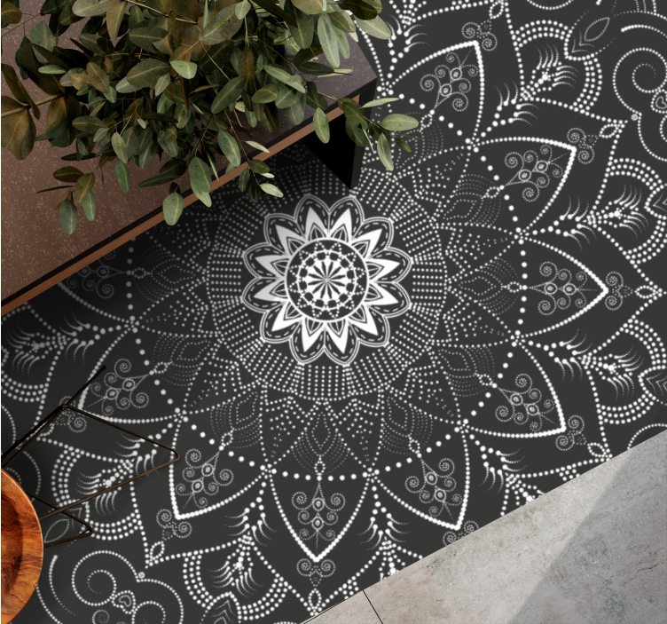 Mandala Pattern Symmetry mandala vinyl carpet - TenStickers