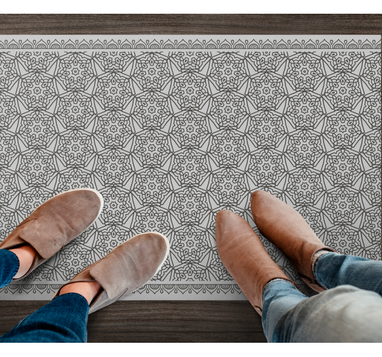 Mandala symmetry mandala vinyl carpet - TenStickers