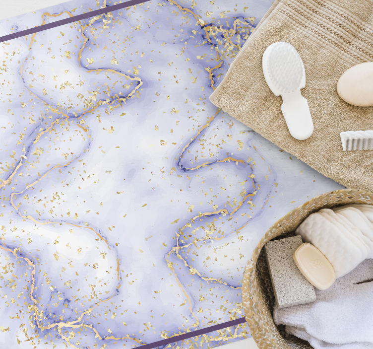 Marbled Gold Splatter marble vinyl carpet - TenStickers