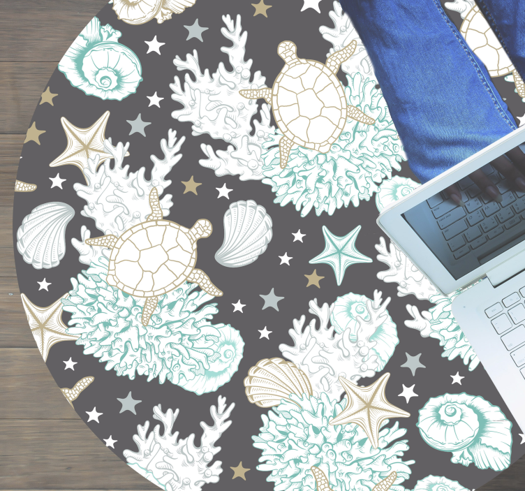 Marine Motif animal vinyl carpet - TenStickers