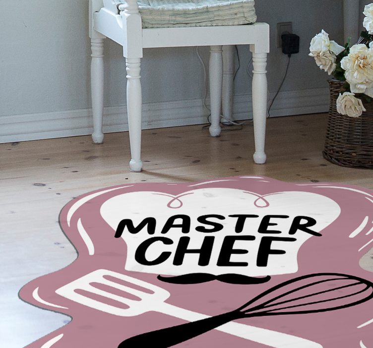 Master Chef Emblem kitchen vinyl carpet - TenStickers