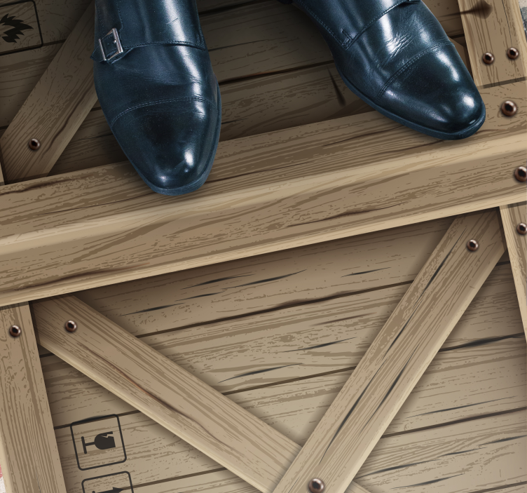 Material effect -  wooden case effect vinyl rug - TenStickers