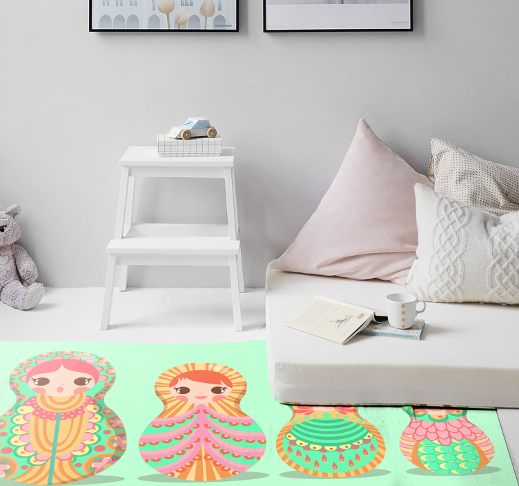 Matryoshka Patterns kids vinyl carpet - TenStickers