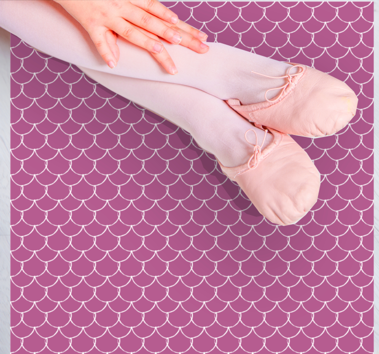 Pink mermaid scale vinyl rug - TenStickers