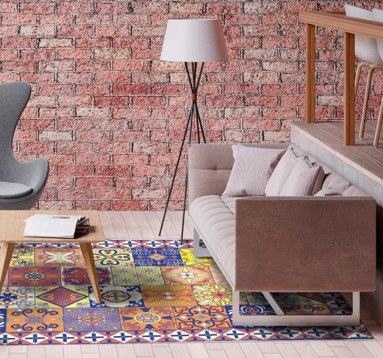 Mexican tile vinyl carpet - TenStickers