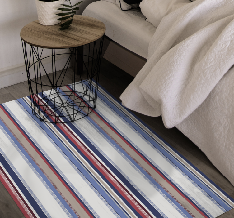 Modern blue shades striped vinyl carpet - TenStickers