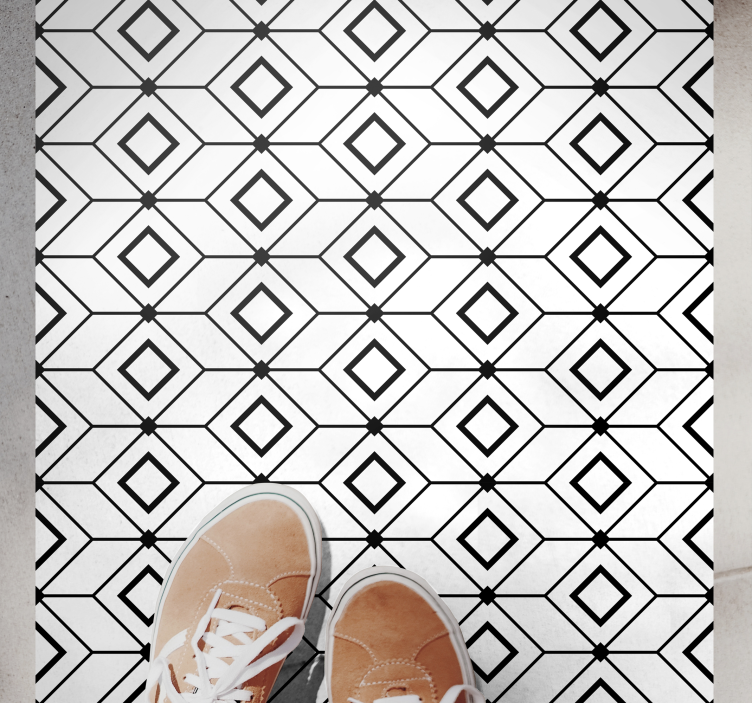 Modern diamond elements geometric vinyl carpet - TenStickers
