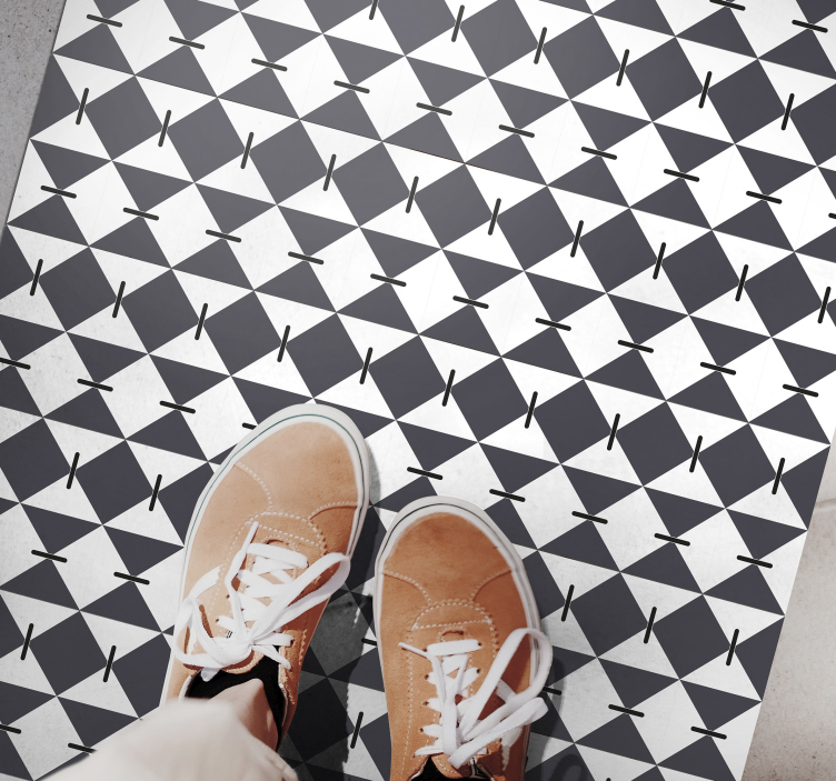 Modern Diamond Pattern geometric vinyl carpet - TenStickers