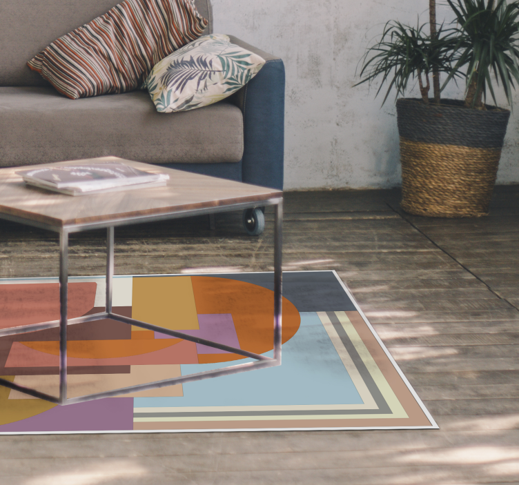 Modern geometric mosaic mosaic floor tiles - TenStickers