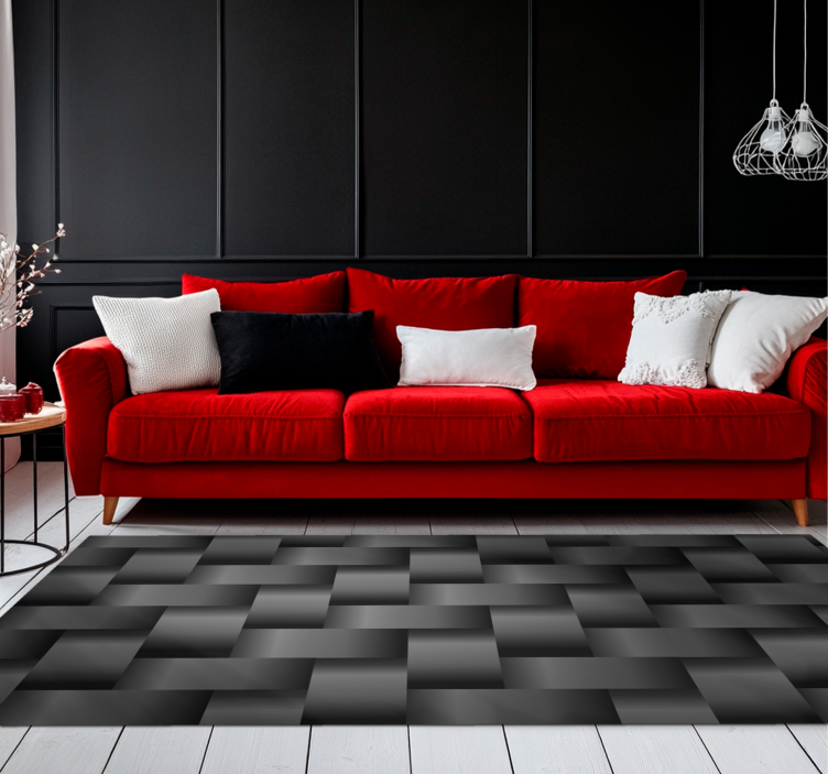 Modern gradient pattern black vinyl carpet - TenStickers