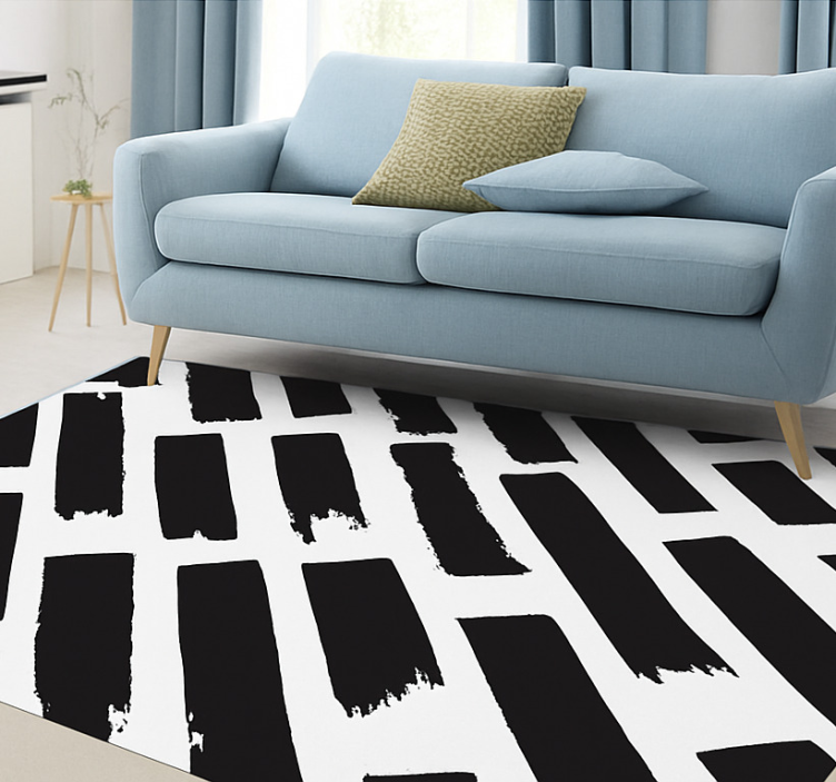 Modern paint strokes square vinyl carpet - TenStickers