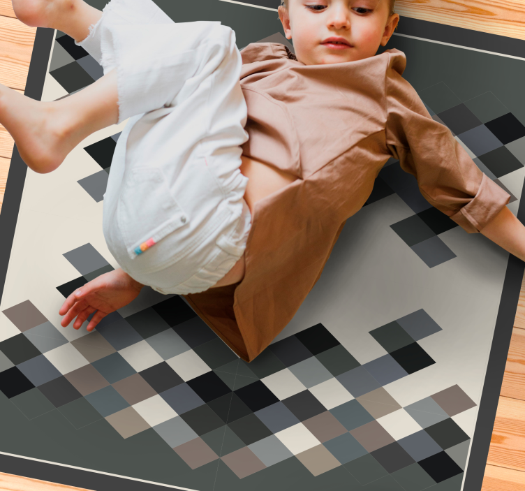 Modern Square Pattern geometric vinyl carpet - TenStickers