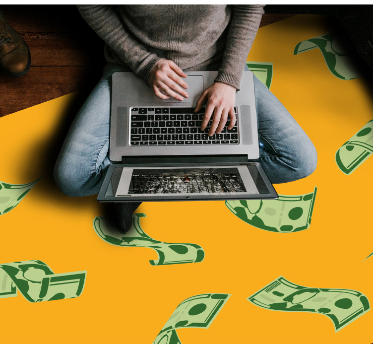 Money Flow Pattern modern vinyl carpet - TenStickers