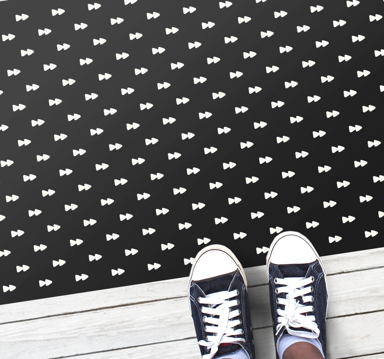 Monochrome Bowties striped vinyl carpet - TenStickers