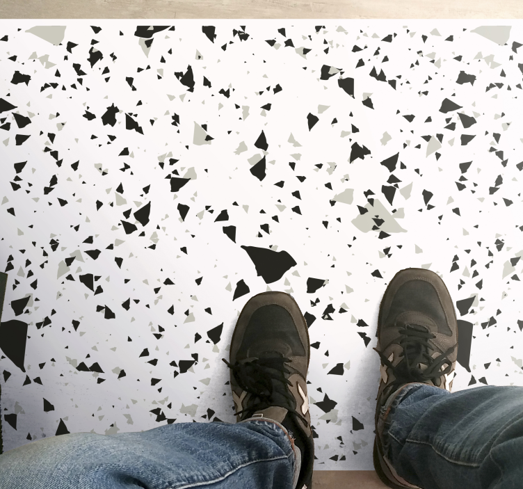 Terrazzo fragmentation marble vinyl carpet - TenStickers