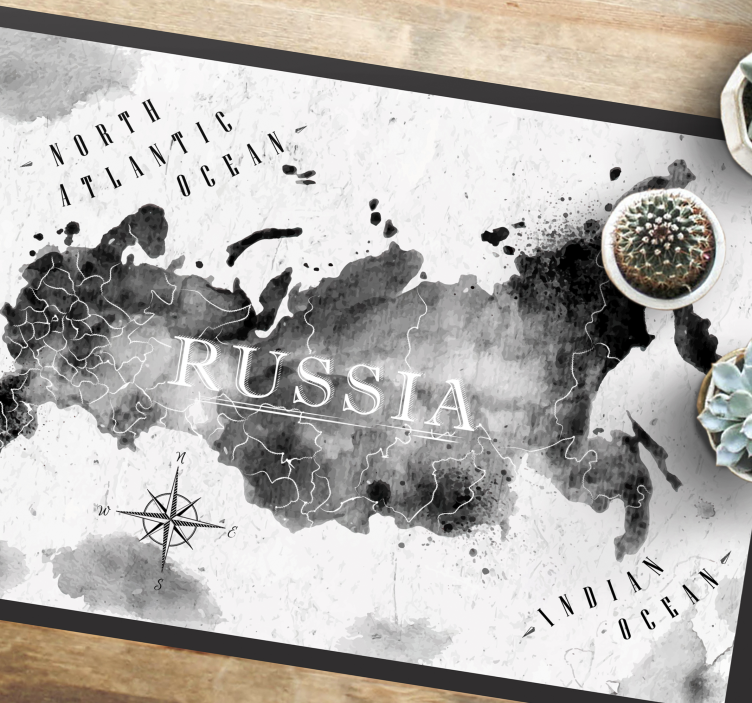 Single Color Global Map world map vinyl carpet - TenStickers