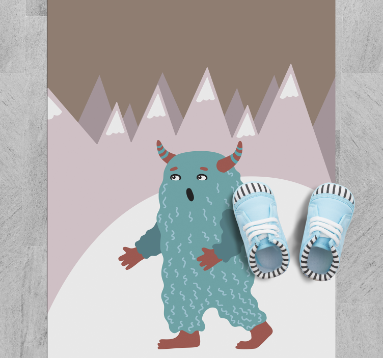 Nordic monster character kids vinyl carpet - TenStickers