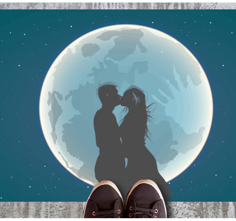 Moonlit Kiss bedroom vinyl carpet - TenStickers