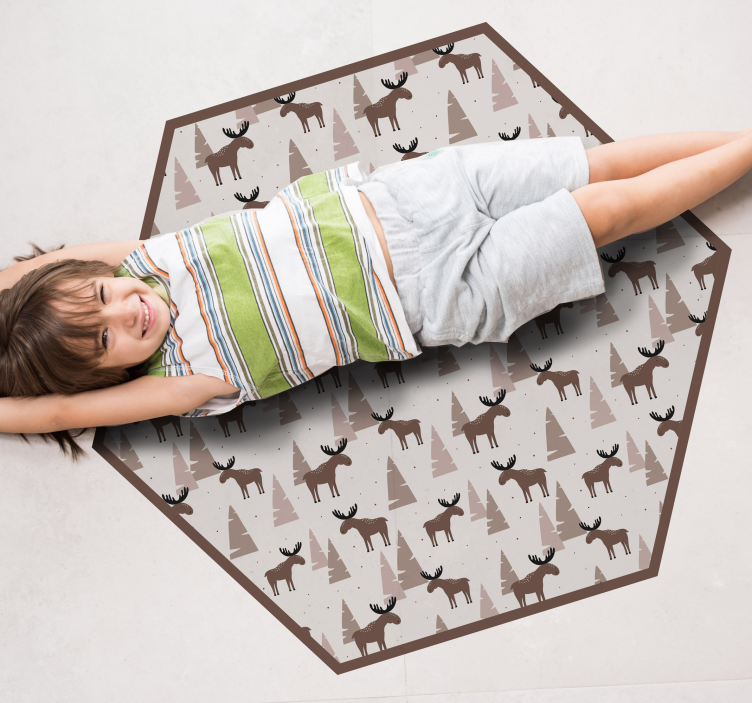 Moose Mountain Motif kids vinyl carpet - TenStickers