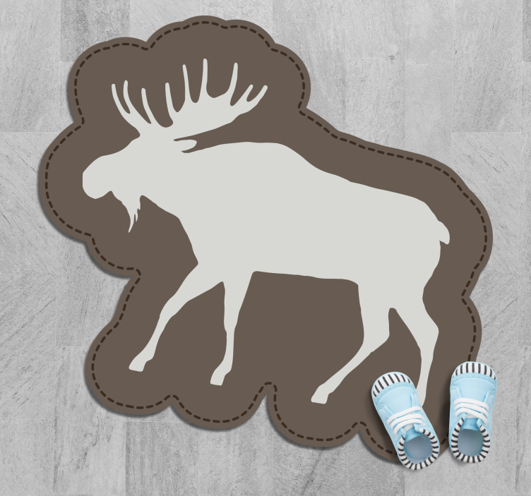 Moose silhouette animal vinyl carpet - TenStickers
