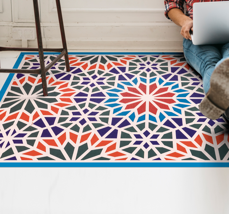 Mosaic area rug floor tiles - TenStickers