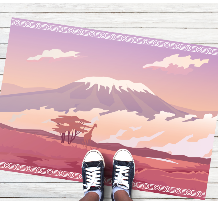 Mountain Sunset Scenery nature vinyl carpet - TenStickers