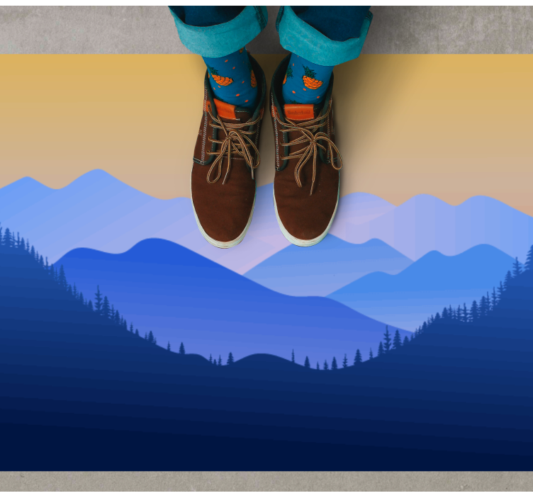 Mountainous Horizon nature vinyl carpet - TenStickers