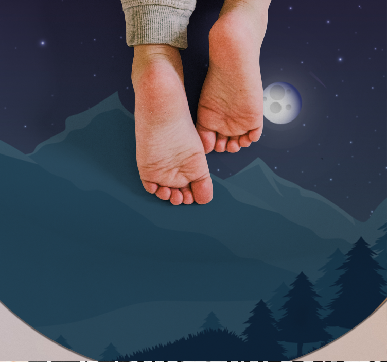 Mountainous Nightfall nature vinyl carpet - TenStickers