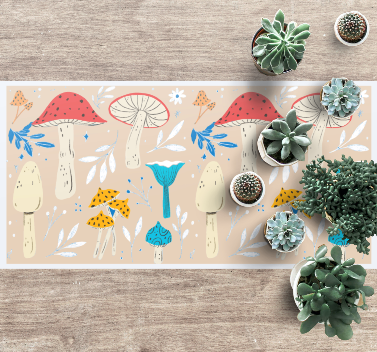 Mushroom Elements nature vinyl carpet - TenStickers