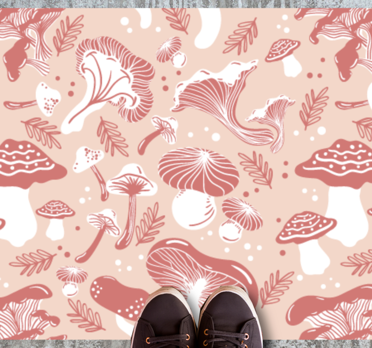 Mushroom Fantasy nature vinyl carpet - TenStickers