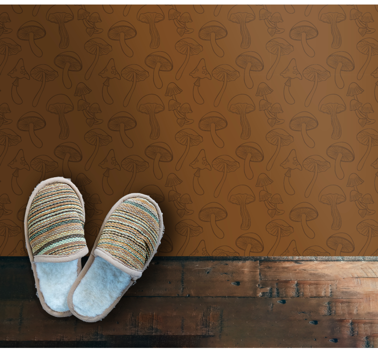 Mushroom Pattern nature vinyl carpet - TenStickers