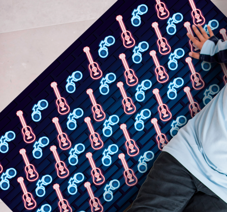 Music Inspired Patterns teen vinyl carpet - TenStickers