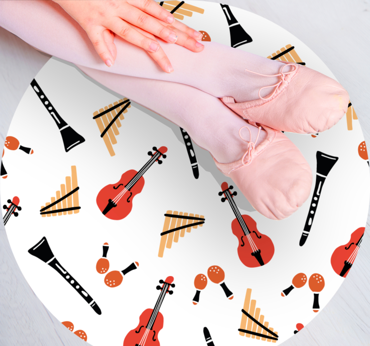 Musical Instrument Concept kids vinyl carpet - TenStickers