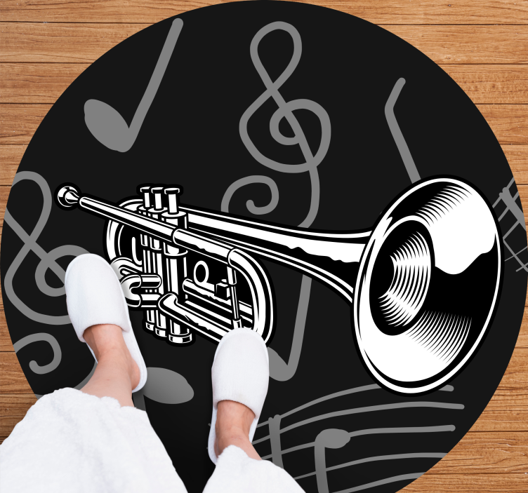 Musical Instrument Theme circular vinyl carpet - TenStickers
