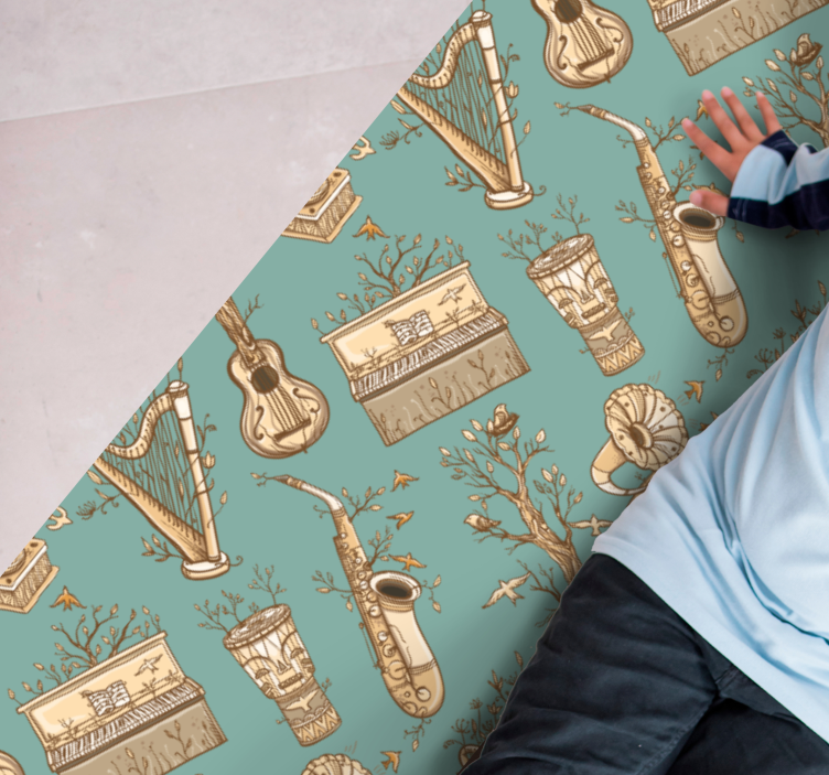 Musical Instruments Idea kids vinyl carpet - TenStickers