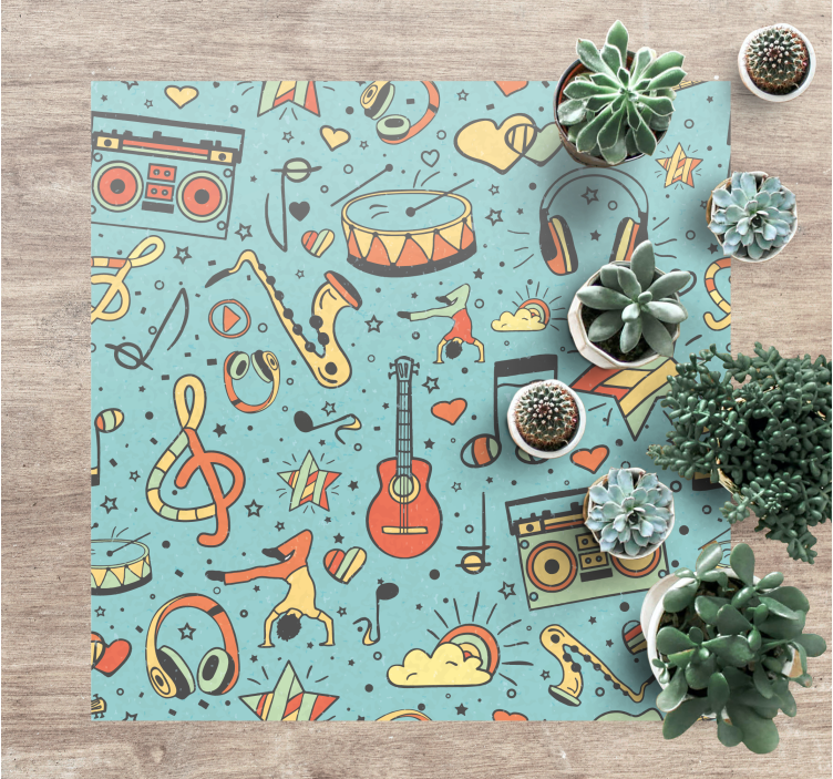 Musical Symbols Playful kids vinyl carpet - TenStickers