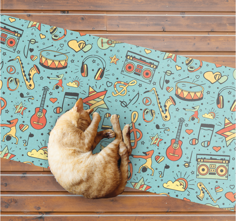 Musical theme kids vinyl carpet - TenStickers