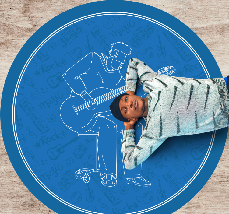 Musical Vibes texture vinyl carpet - TenStickers