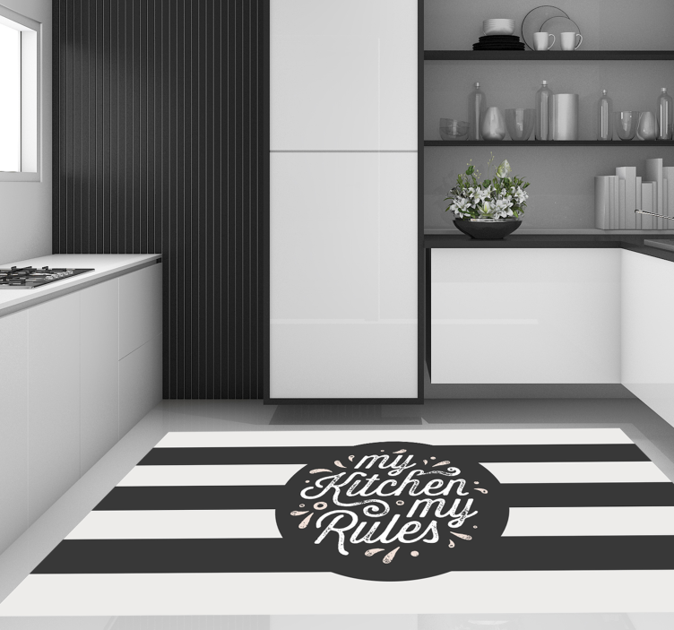 Kitchen vinyl carpet my kitchen my rules - TenStickers