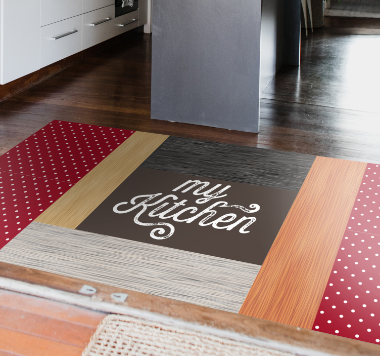My space with textures kitchen vinyl carpet - TenStickers