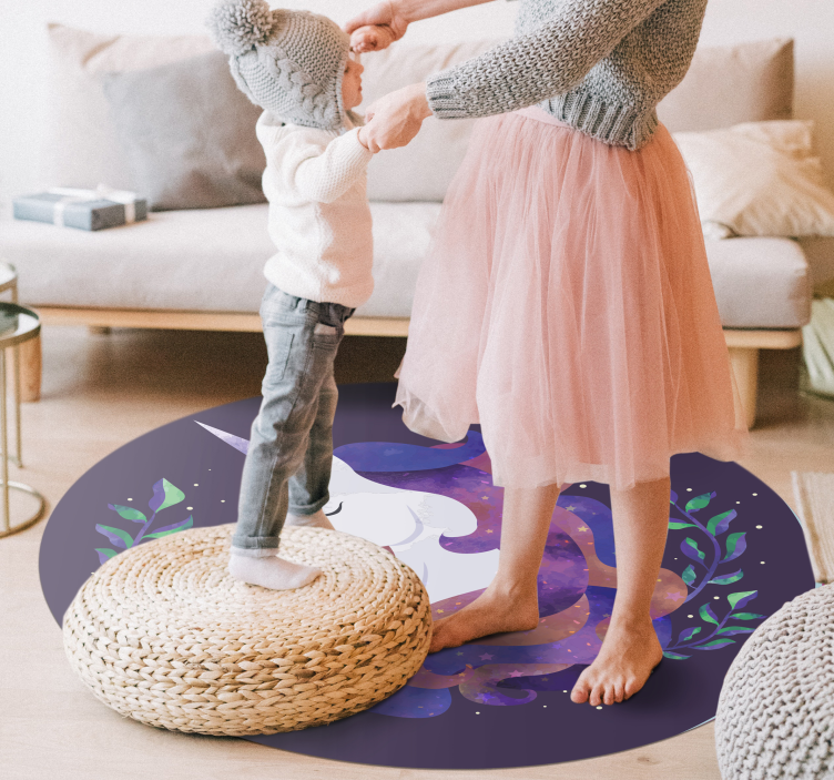 Mystical Unicorn kids vinyl carpet - TenStickers