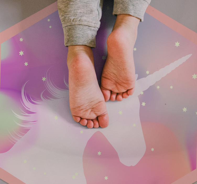 Mythical Unicorn nursery vinyl carpet - TenStickers