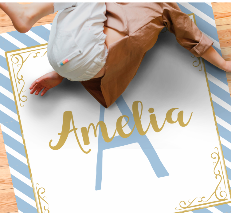Name Initial Style custom vinyl carpet - TenStickers