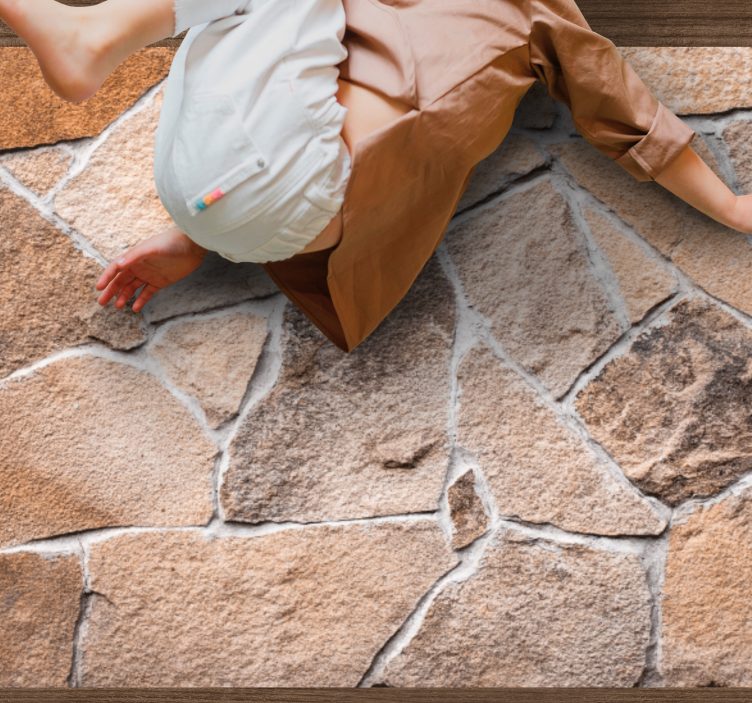 Naturalistic earthy appearance stone effect vinyl carpet - TenStickers